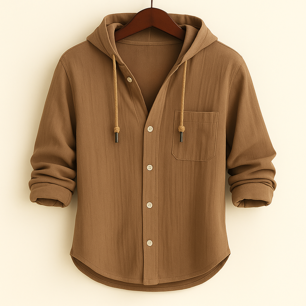 Mikkel | Casual Hoodie-skjorte