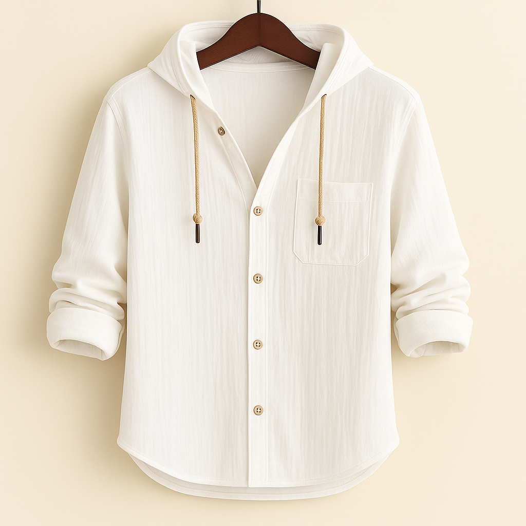 Mikkel | Casual Hoodie-skjorte