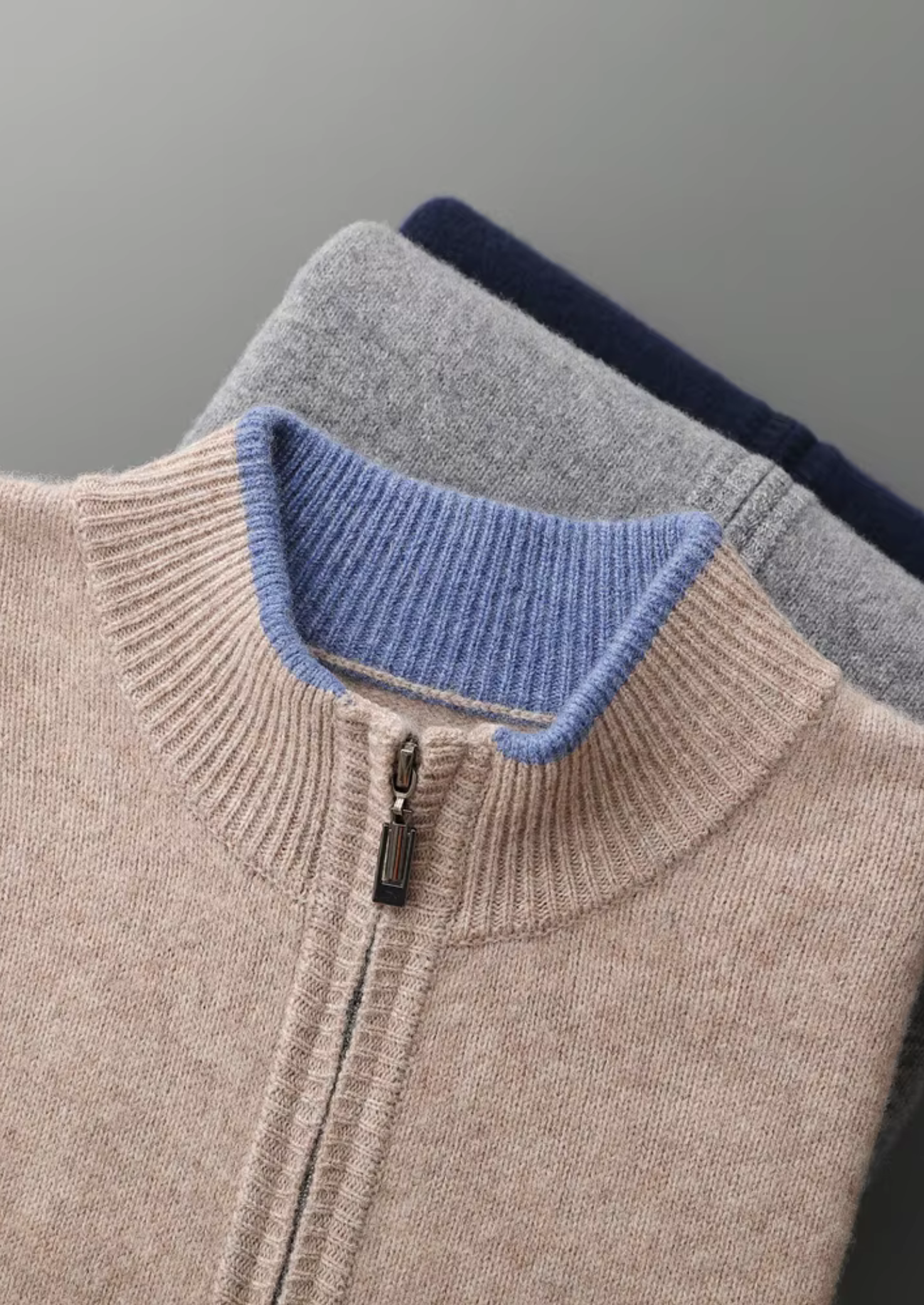 Sturla™ | Merinoull zip tofarget cardigan