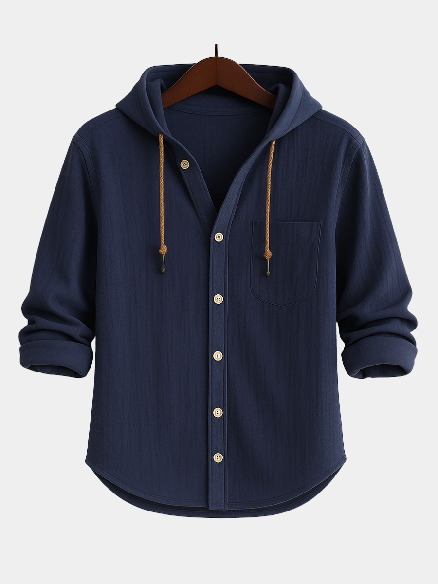Mikkel | Casual Hoodie-skjorte