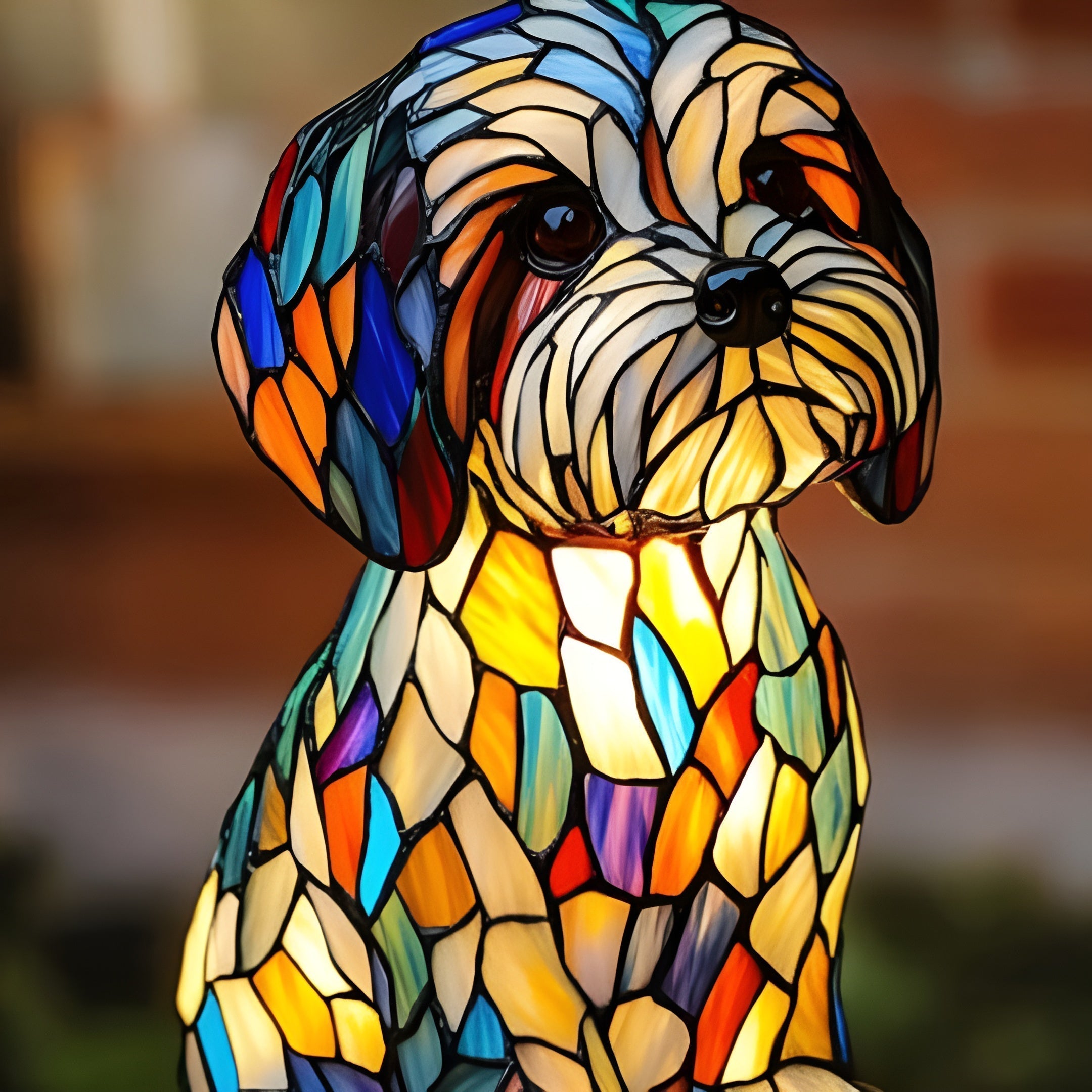 Papouille – Magisk lampe for hund i farget glass