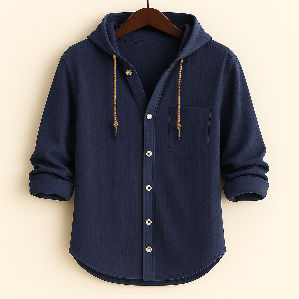 Mikkel | Casual Hoodie-skjorte