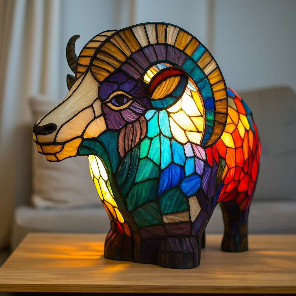 Lulu – Magisk geitelampe i farget glass