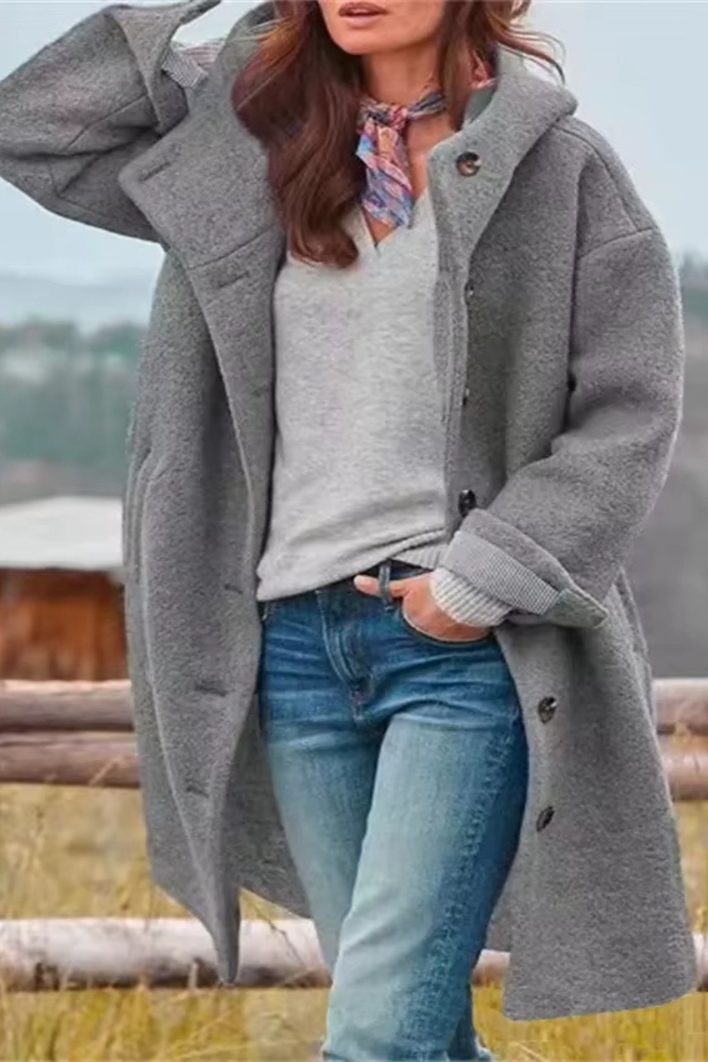 Solveig™ | Varm vinterjakke med hette