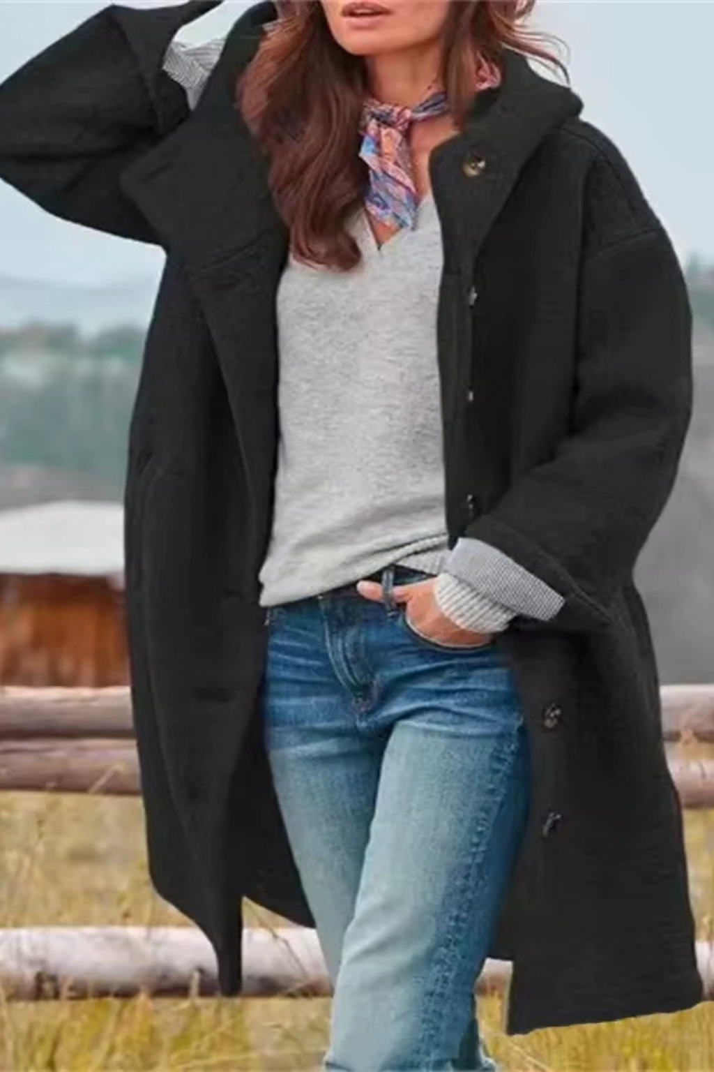 Solveig™ | Varm vinterjakke med hette