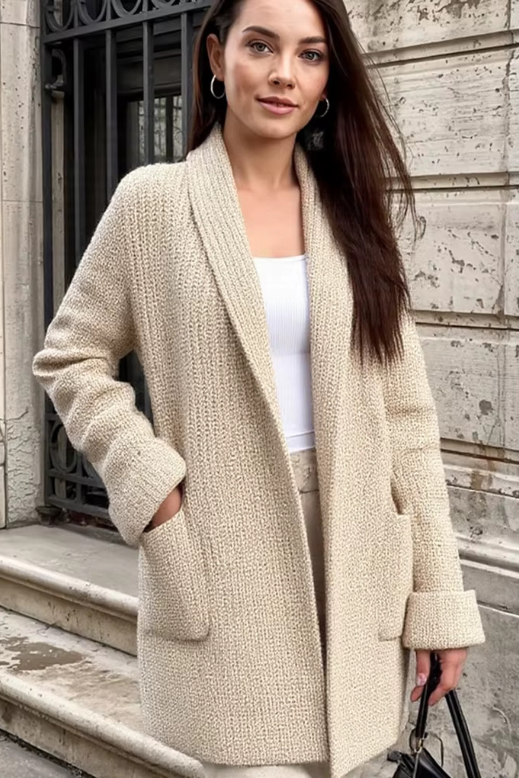Freja | Strikket Lang Cardigan