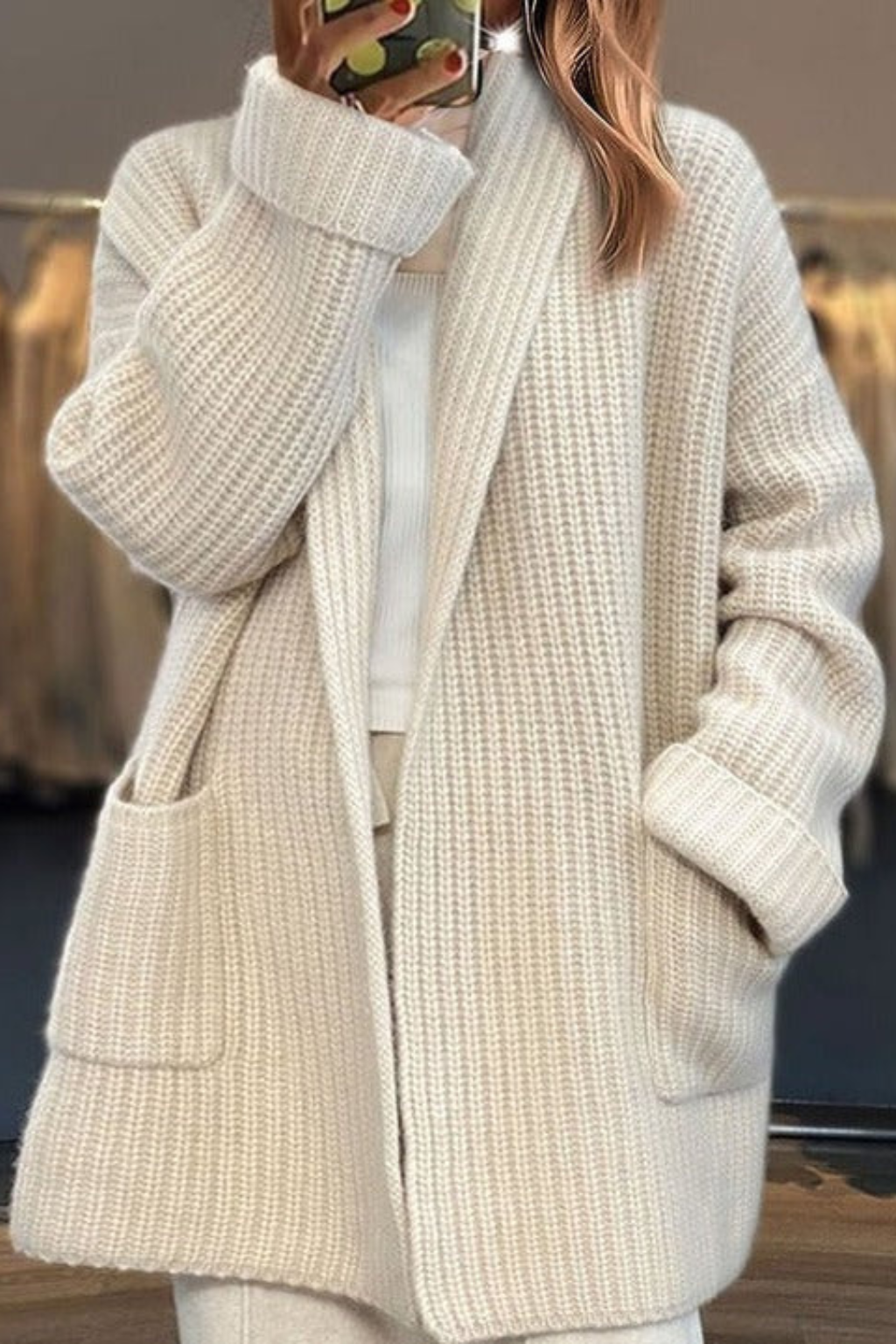 Freja | Strikket Lang Cardigan