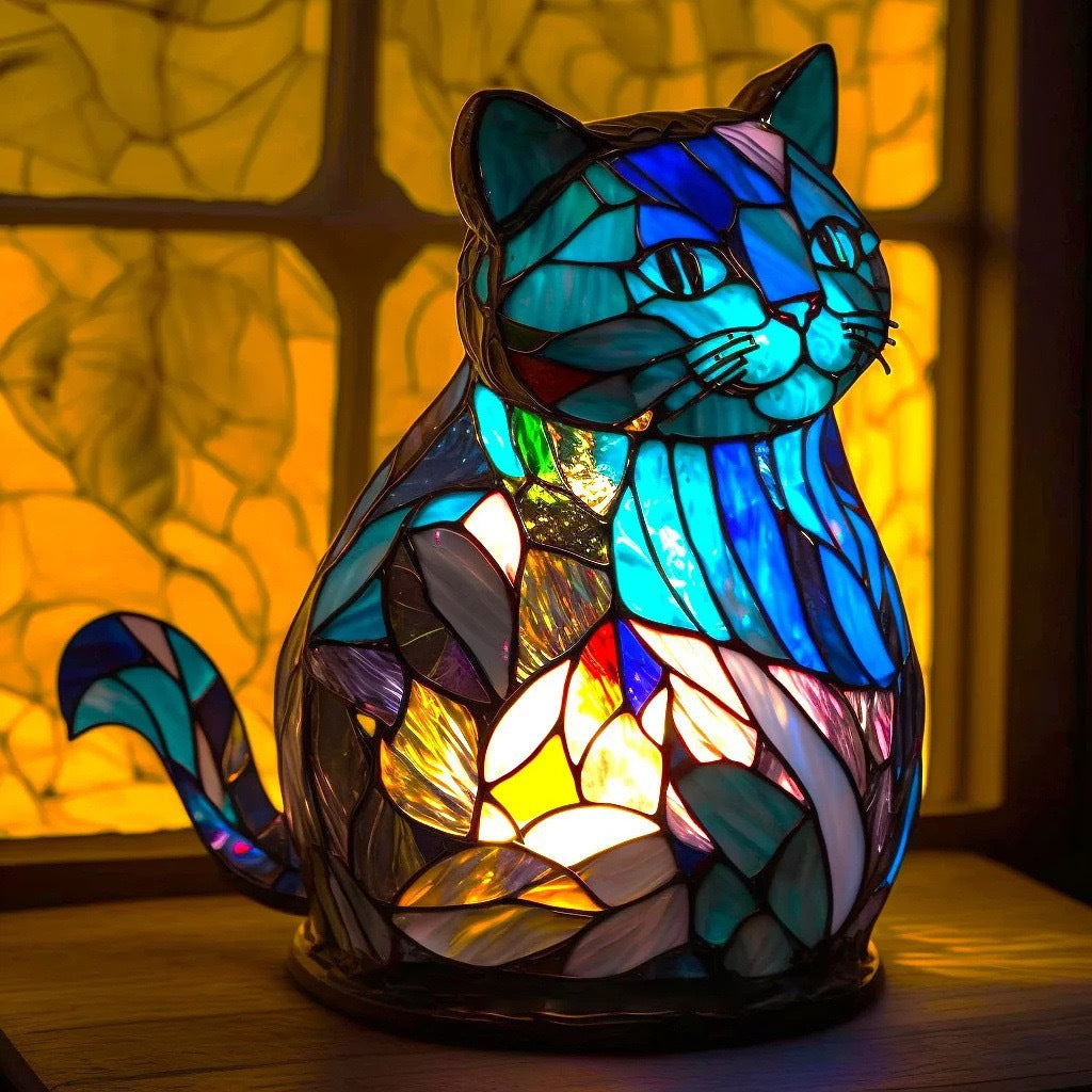 Nala – Magisk lampe for katter i farget glass