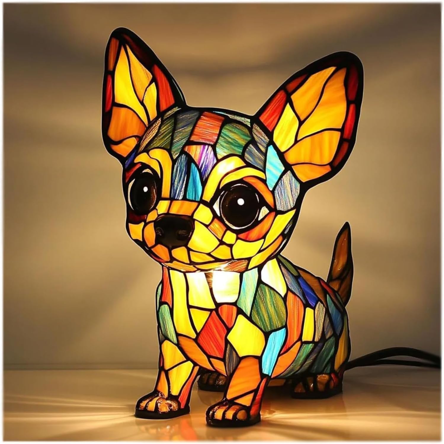 Patoune – Magisk lampe for hunder i farget glass