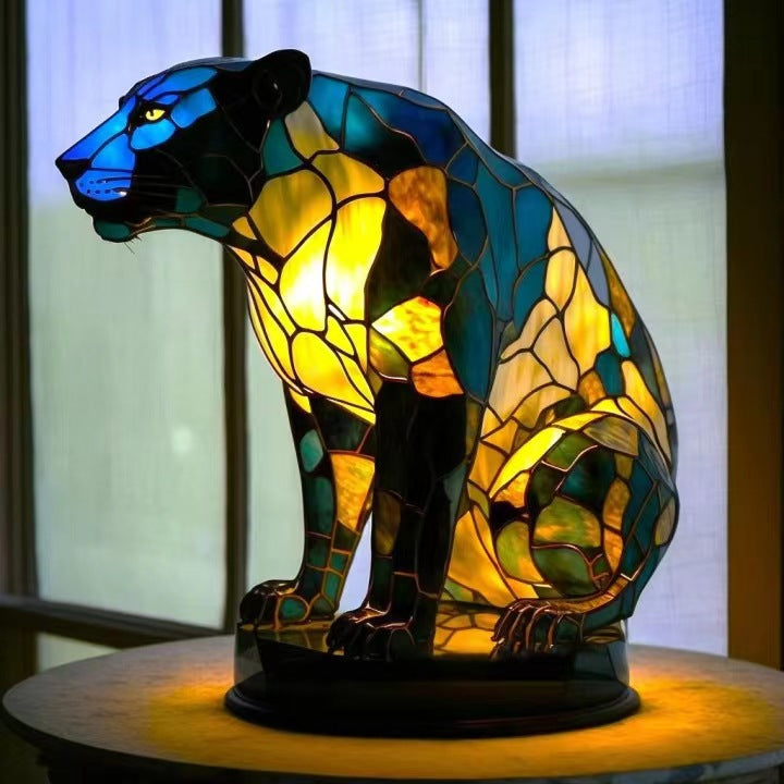 Pataud – Magisk panterlampe i farget glass