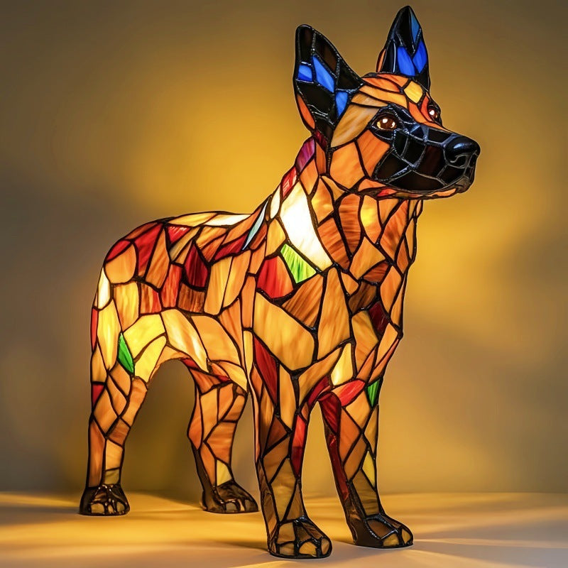 Zouzou – Magisk lampe for hund i farget glass