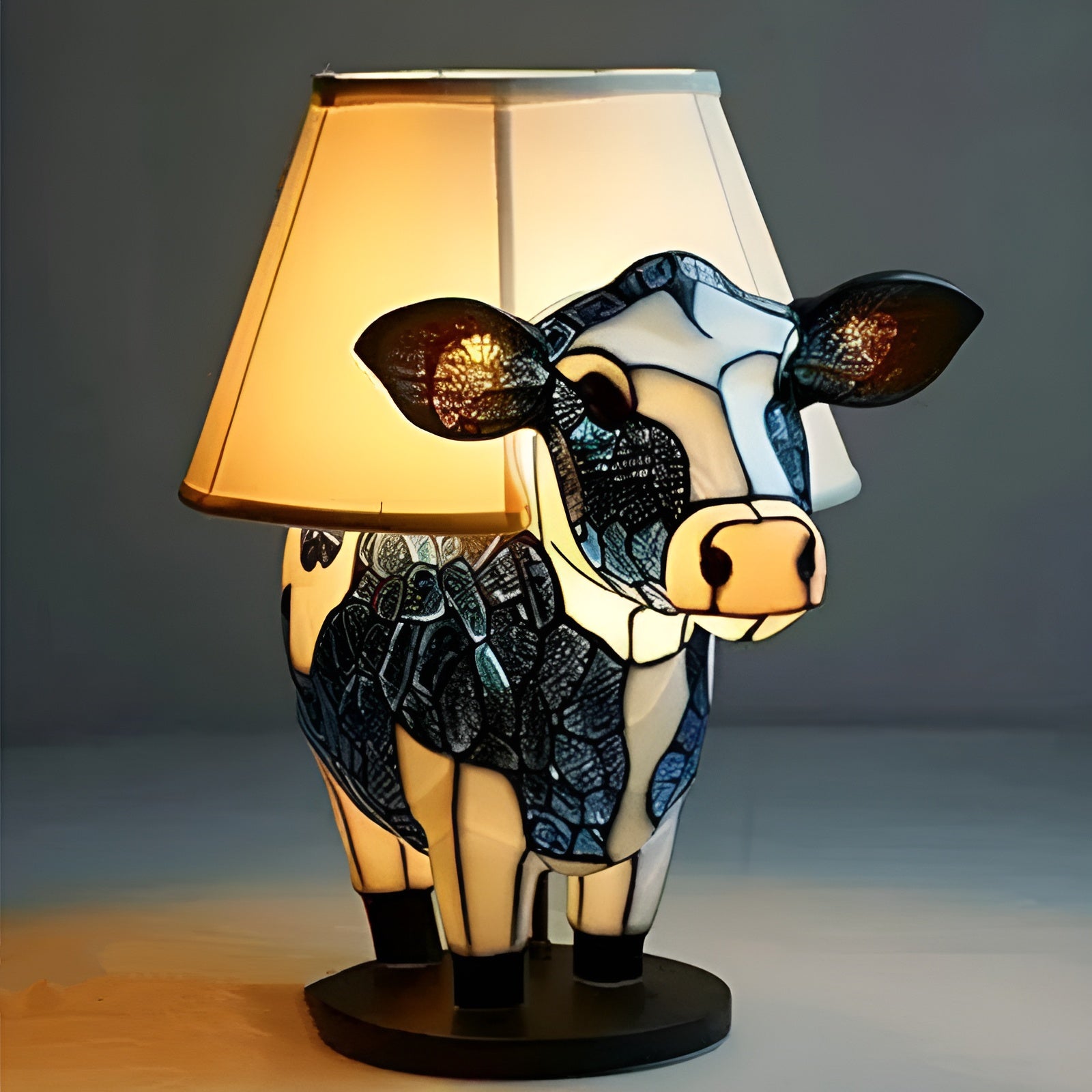 Clochette – Magisk ku lampe i farget glass
