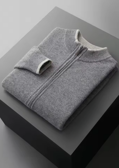 Sturla™ | Merinoull zip tofarget cardigan