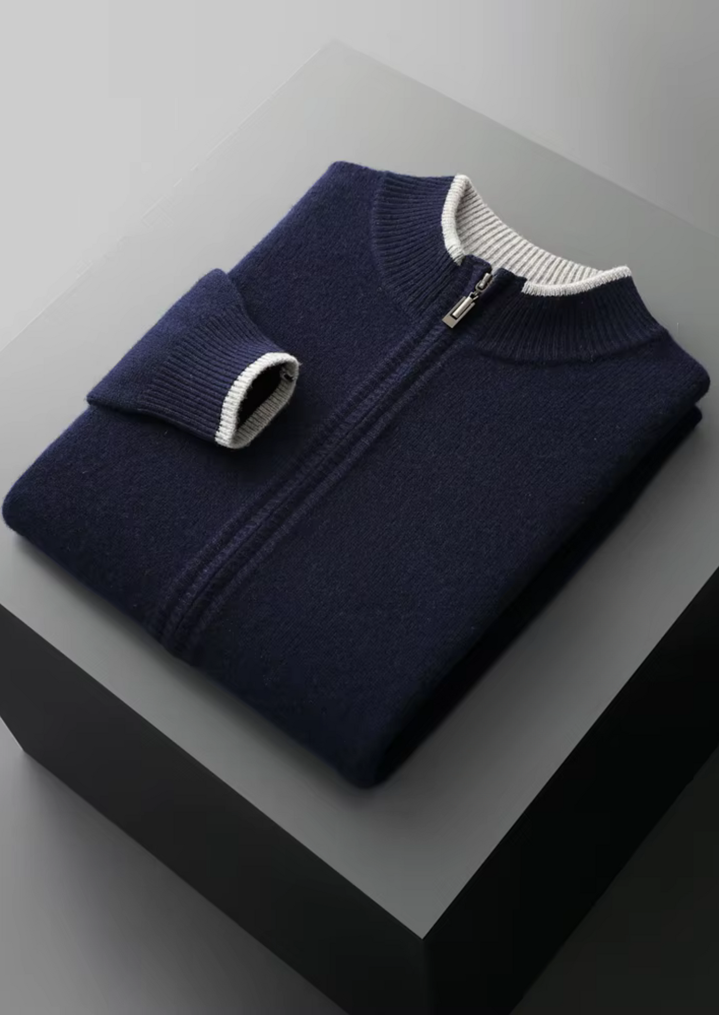Sturla™ | Merinoull zip tofarget cardigan