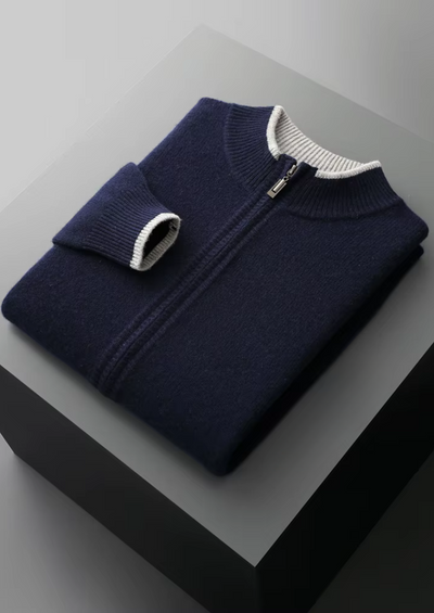 Sturla™ | Merinoull zip tofarget cardigan