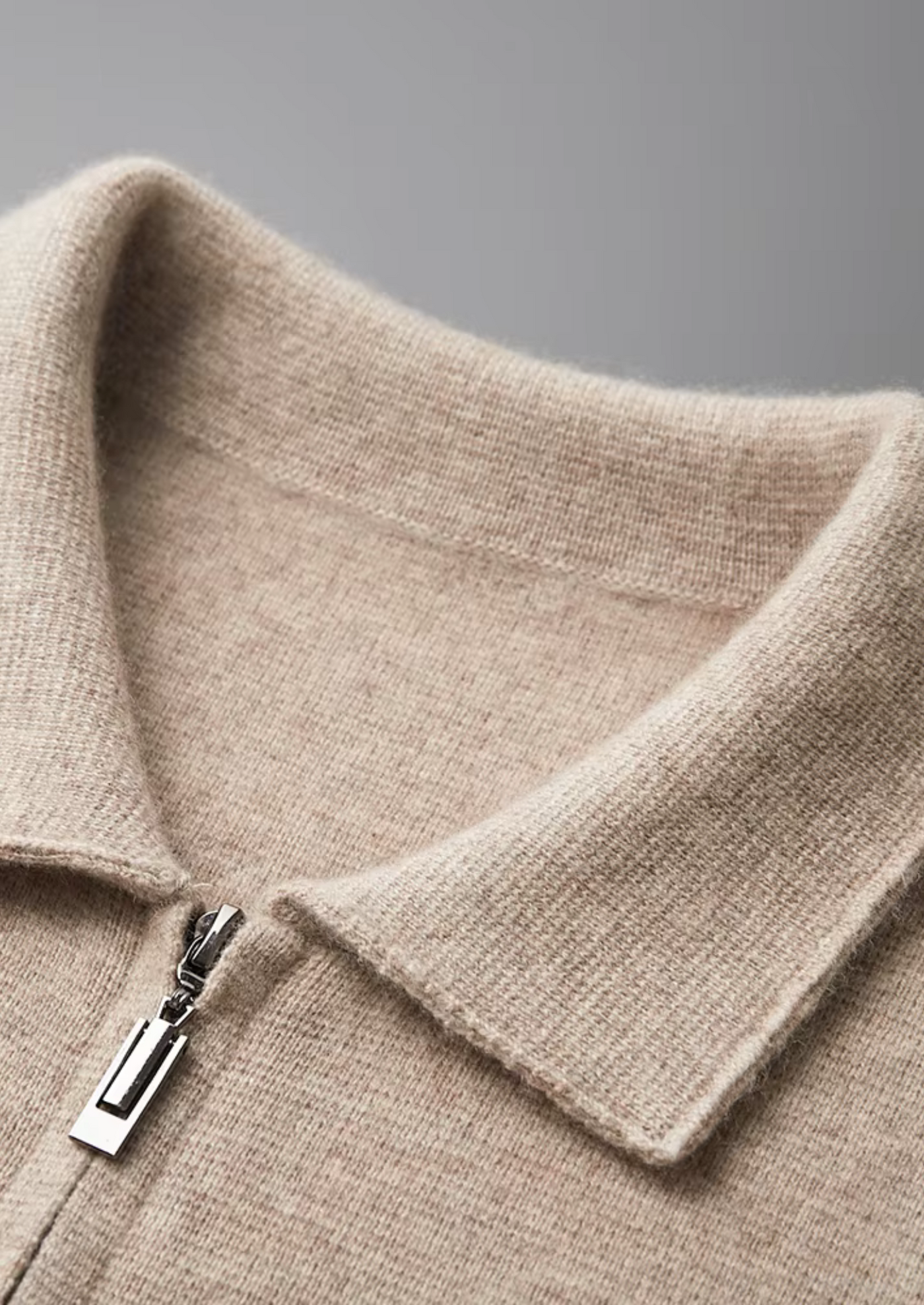 Oskar™ | Ekstrafin merinoull zip polo cardigan