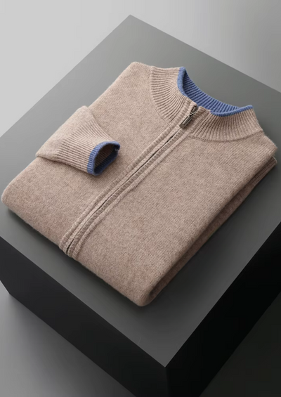 Sturla™ | Merinoull zip tofarget cardigan