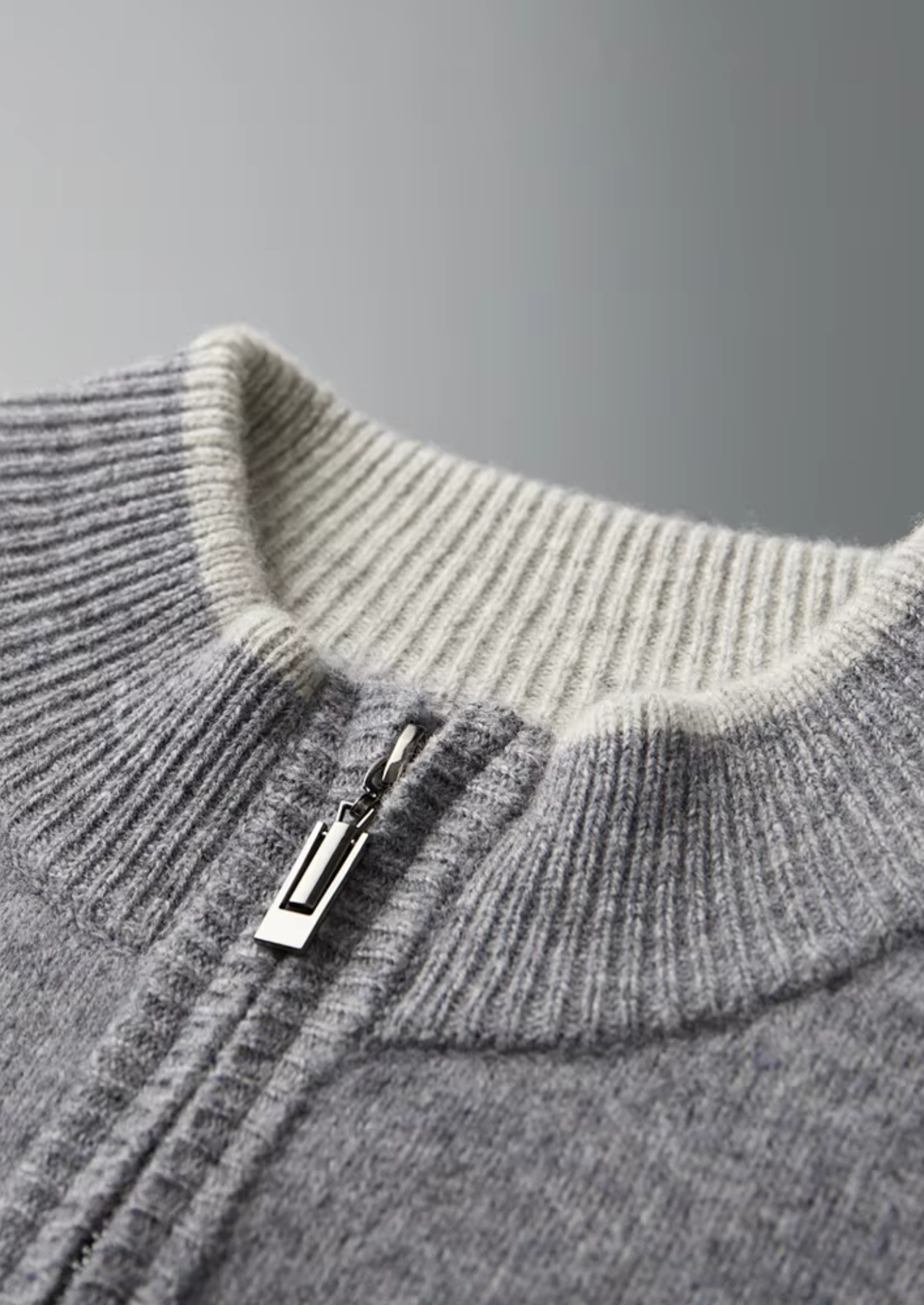 Sturla™ | Merinoull zip tofarget cardigan