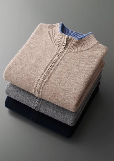 Sturla™ | Merinoull zip tofarget cardigan