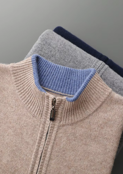 Sturla™ | Merinoull zip tofarget cardigan