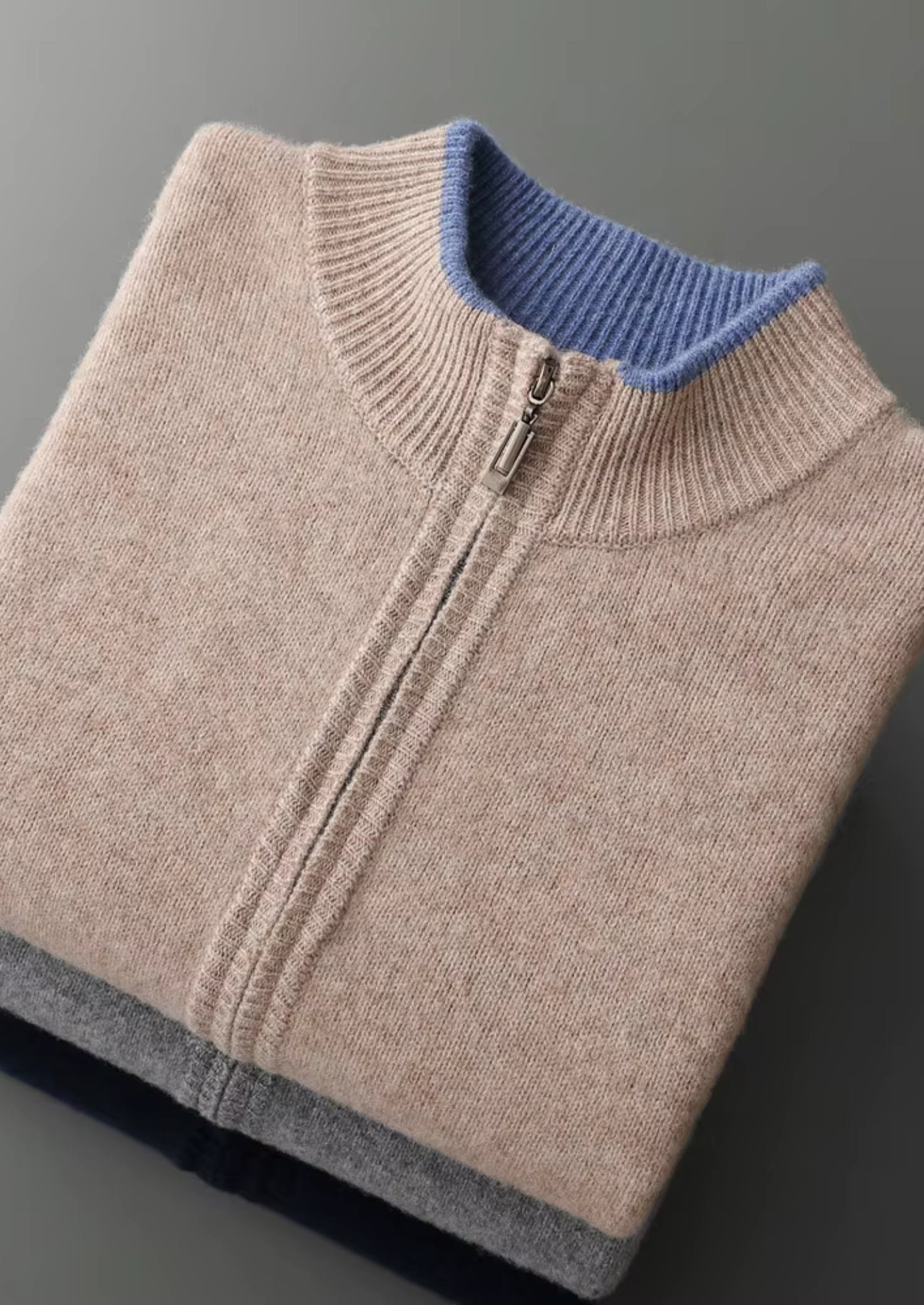 Sturla™ | Merinoull zip tofarget cardigan