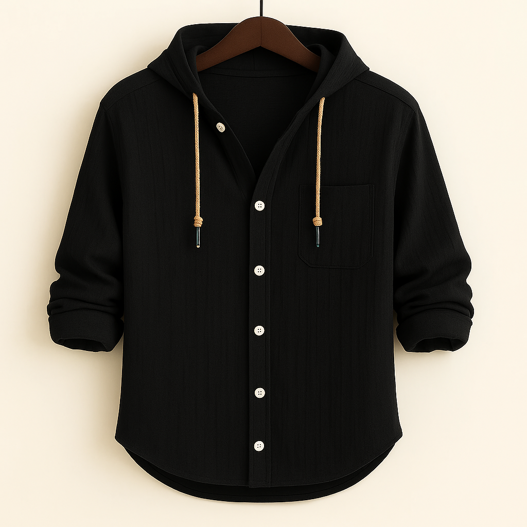 Mikkel | Casual Hoodie-skjorte