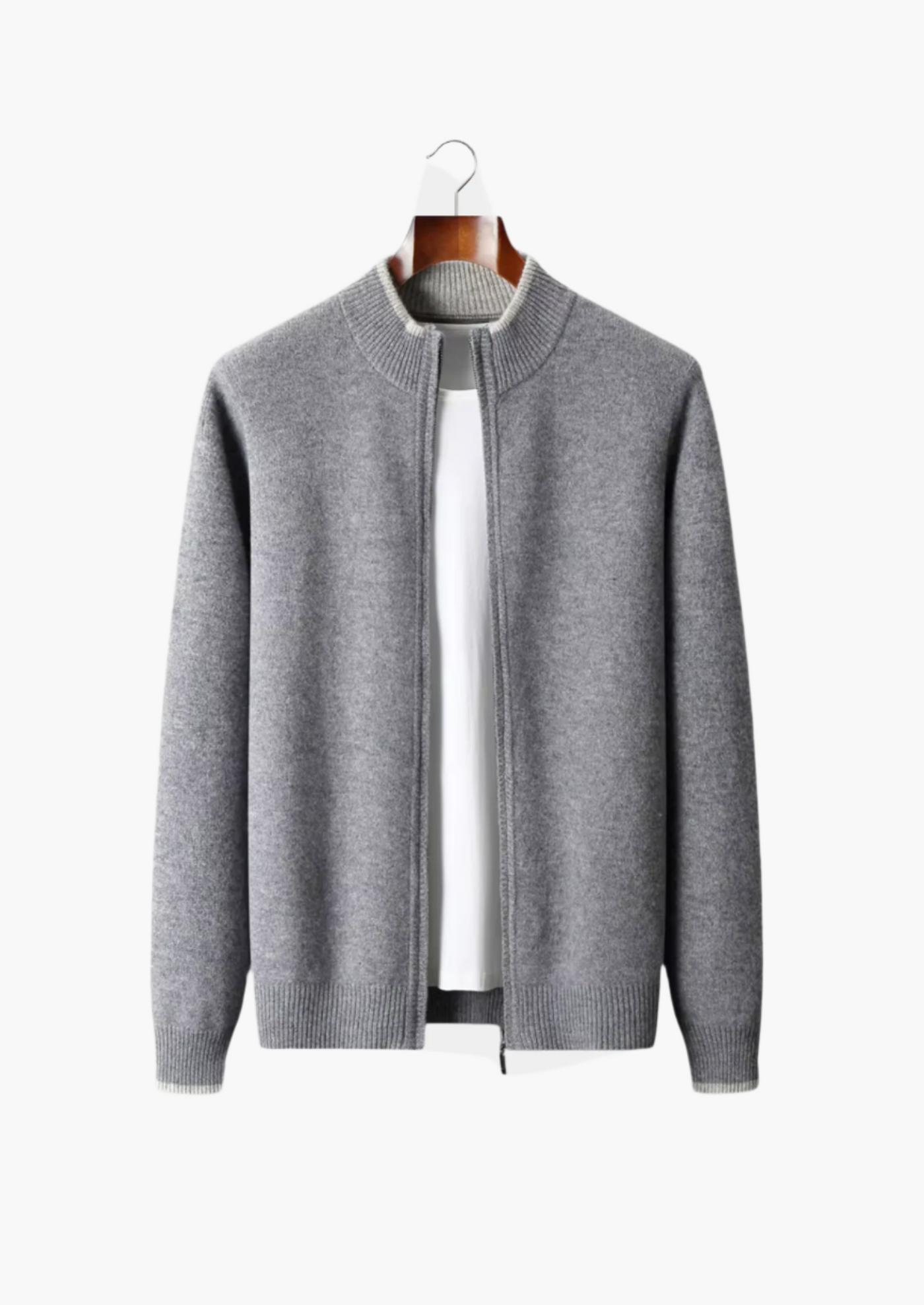 Sturla™ | Merinoull zip tofarget cardigan