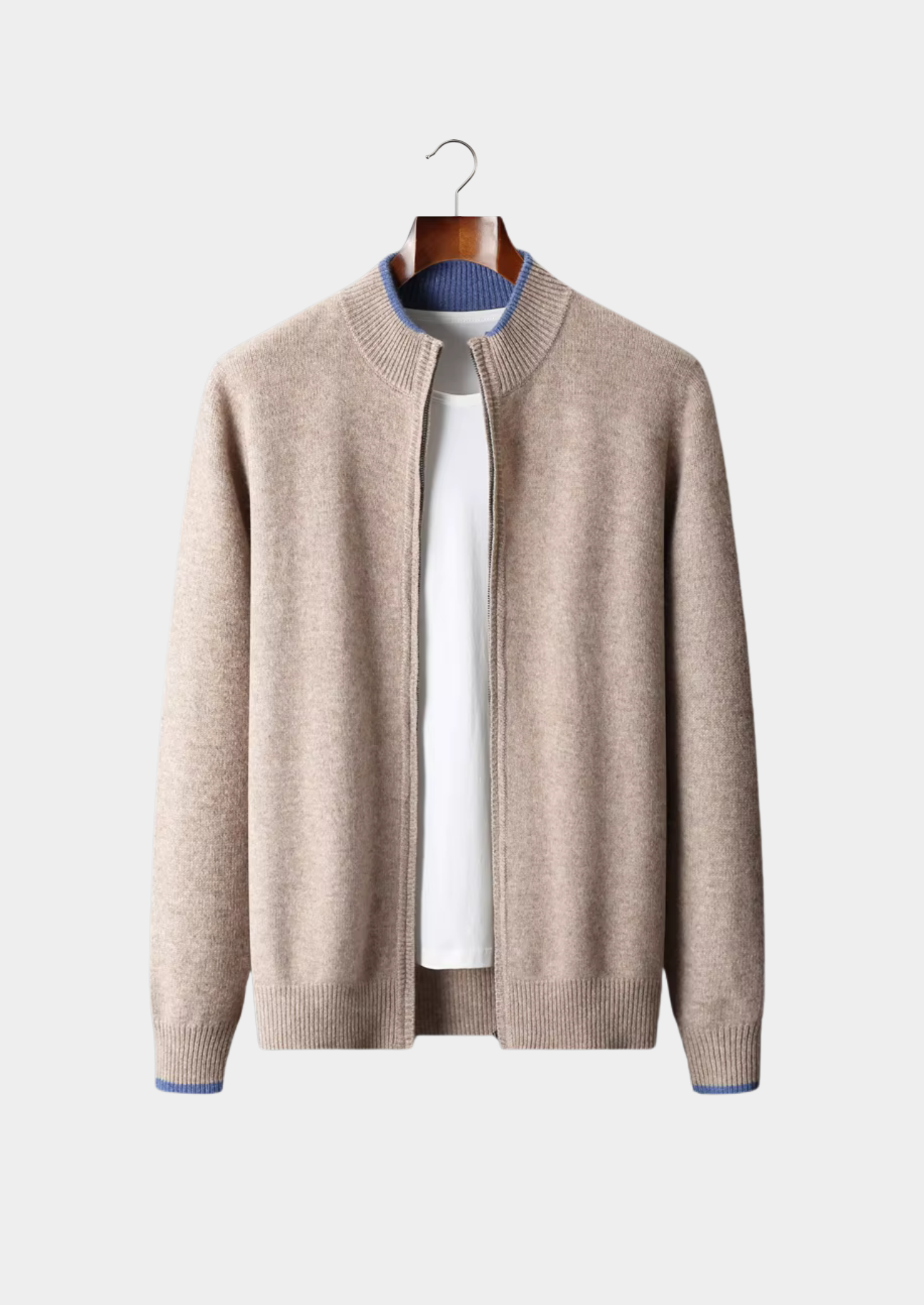 Sturla™ | Merinoull zip tofarget cardigan