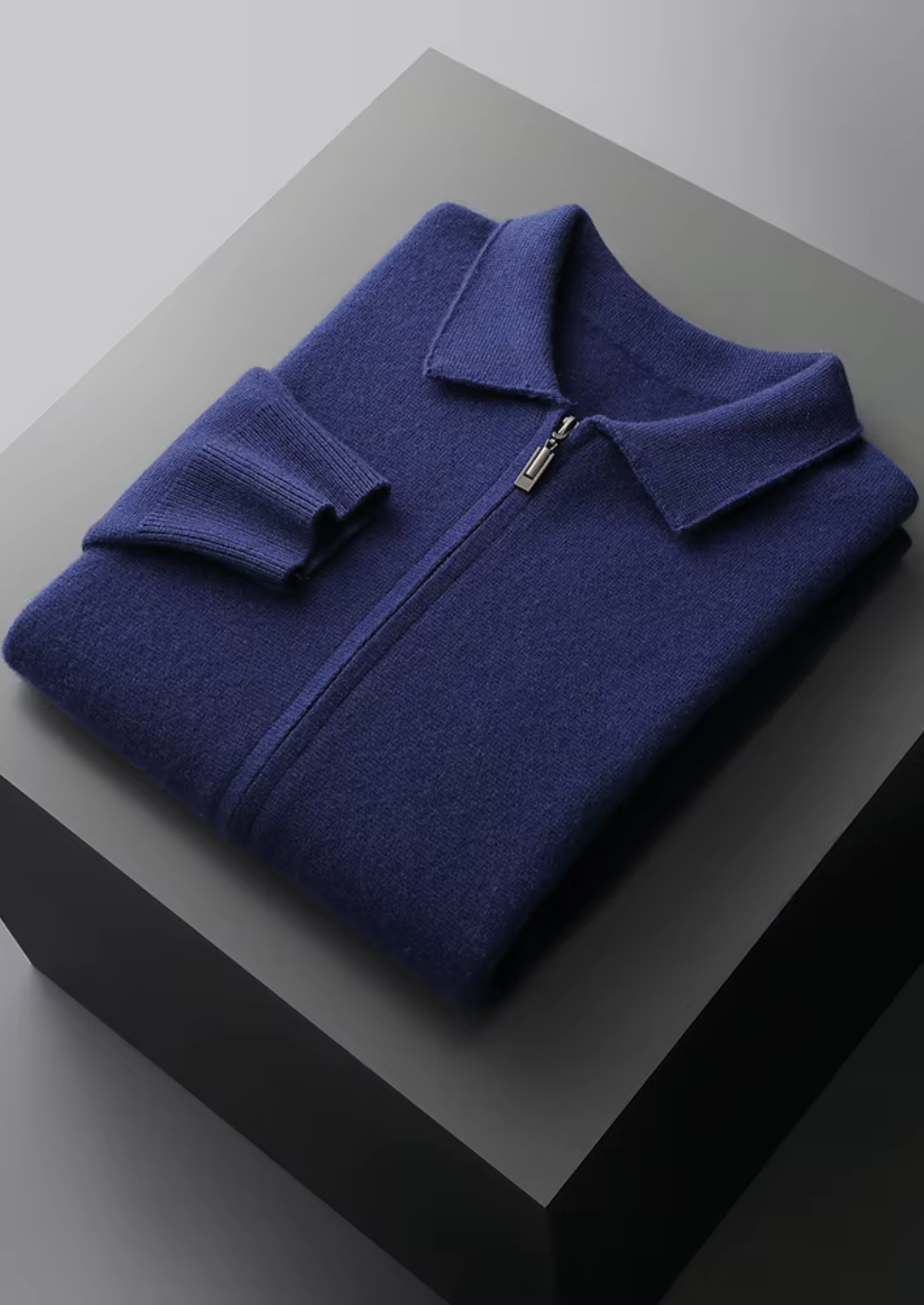 Oskar™ | Ekstrafin merinoull zip polo cardigan