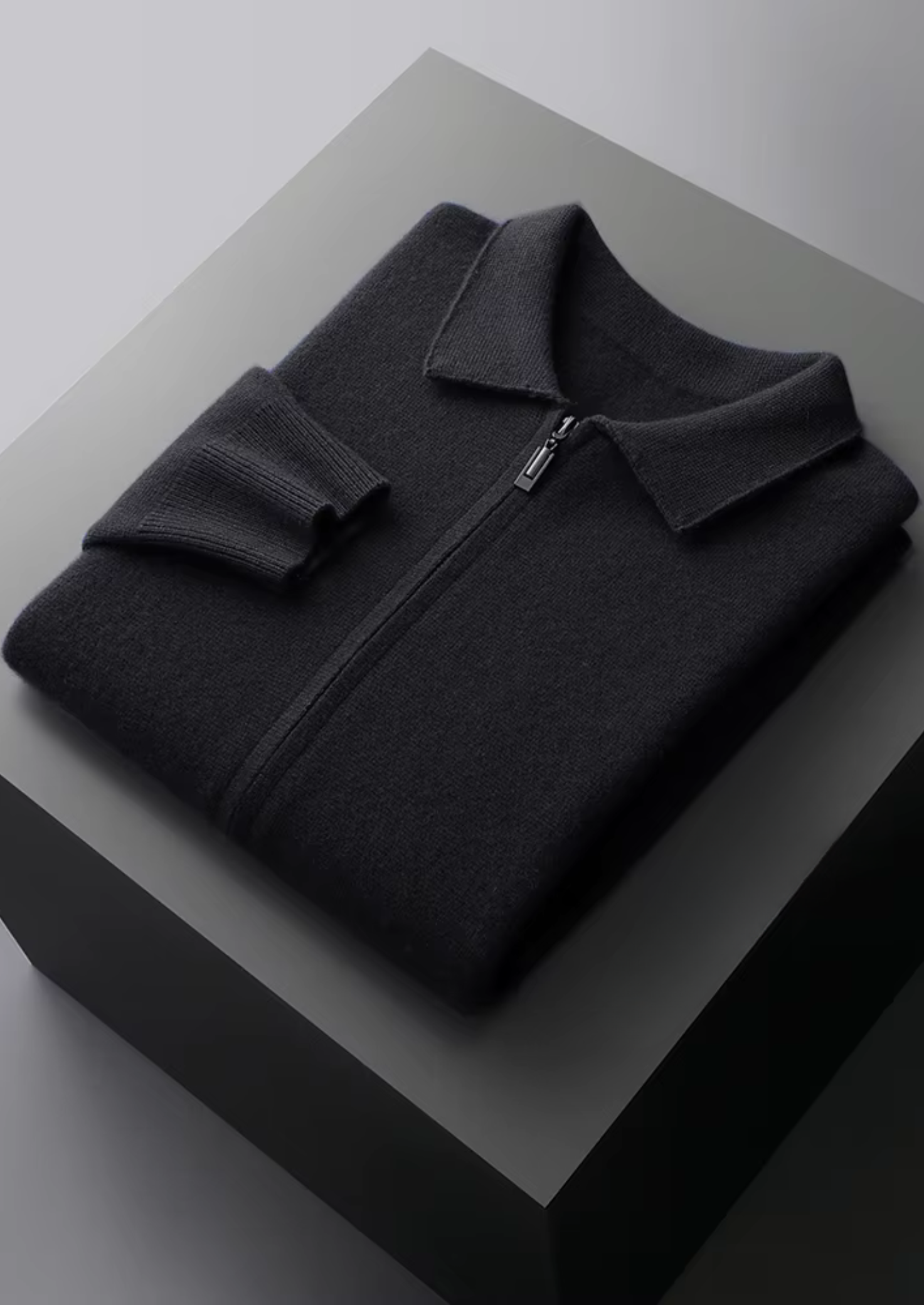 Oskar™ | Ekstrafin merinoull zip polo cardigan
