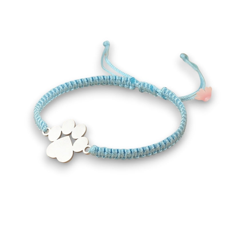 Descel | Rødt Pote Armbånd med Flettet Snor Merle