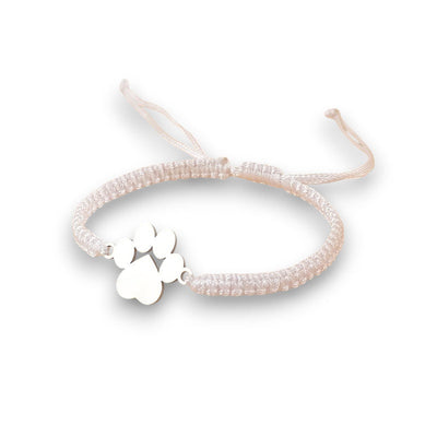 Descel | Rødt Pote Armbånd med Flettet Snor Merle