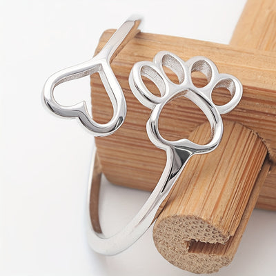 Descel | Pote & Hjerte Ring i Sterling Sølv