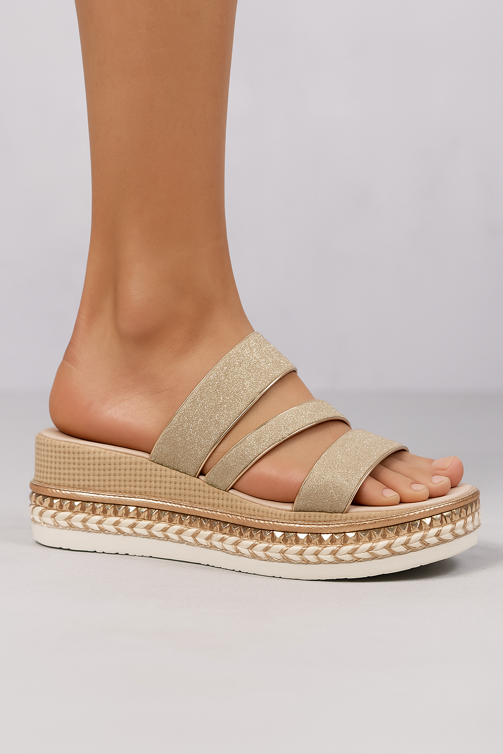 Ingrid™ | Sandaler med glitterplattform