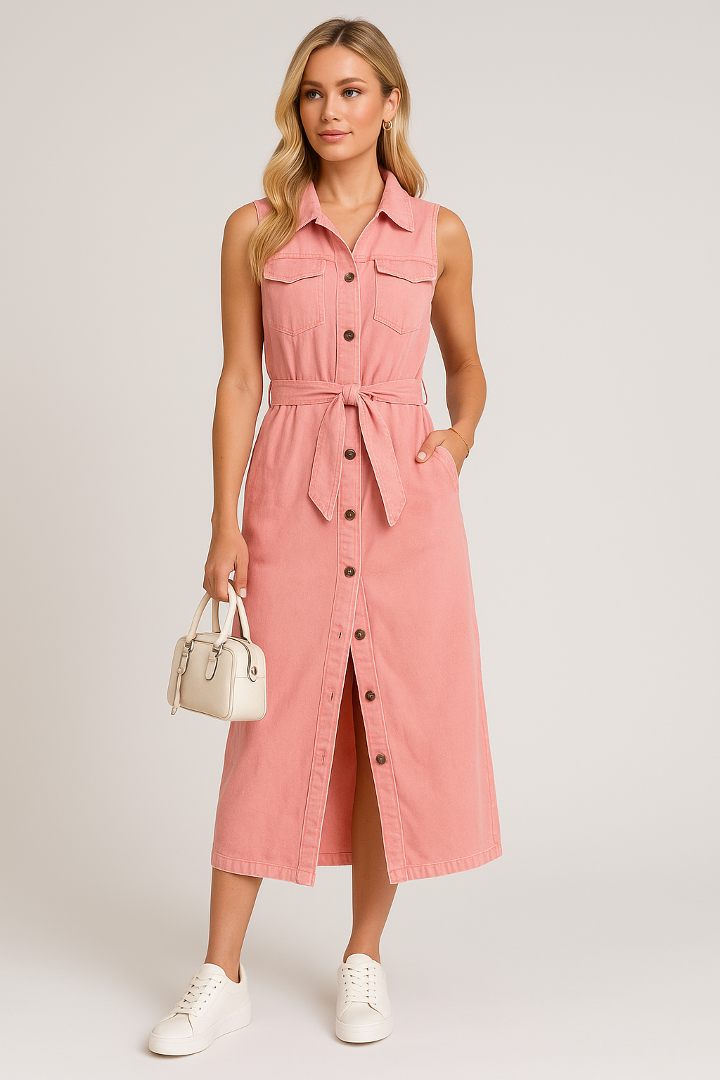 Eva™ | Ermeløs denimkjole