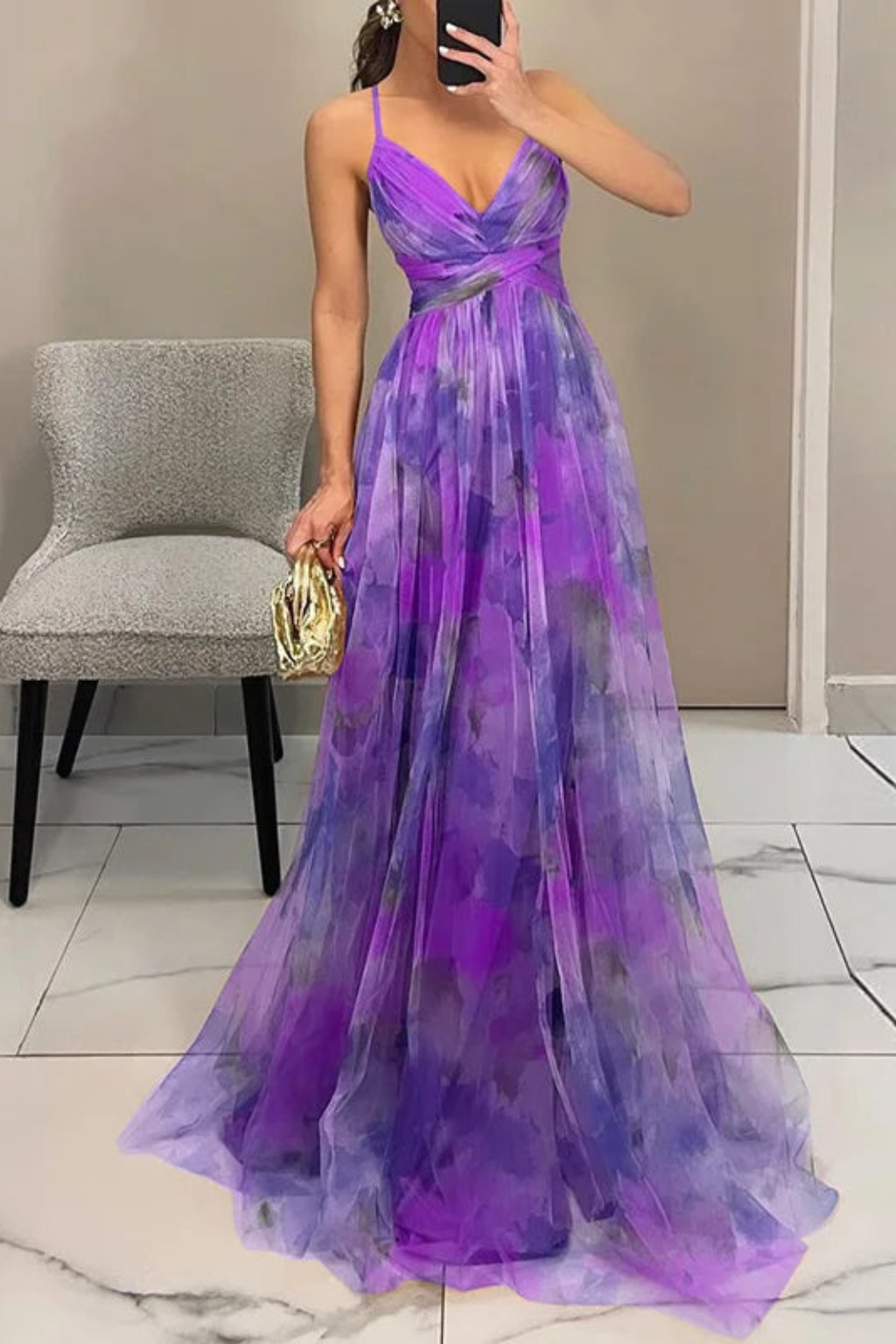 Sofie™ | Vakker maxikjole med blomstertrykk