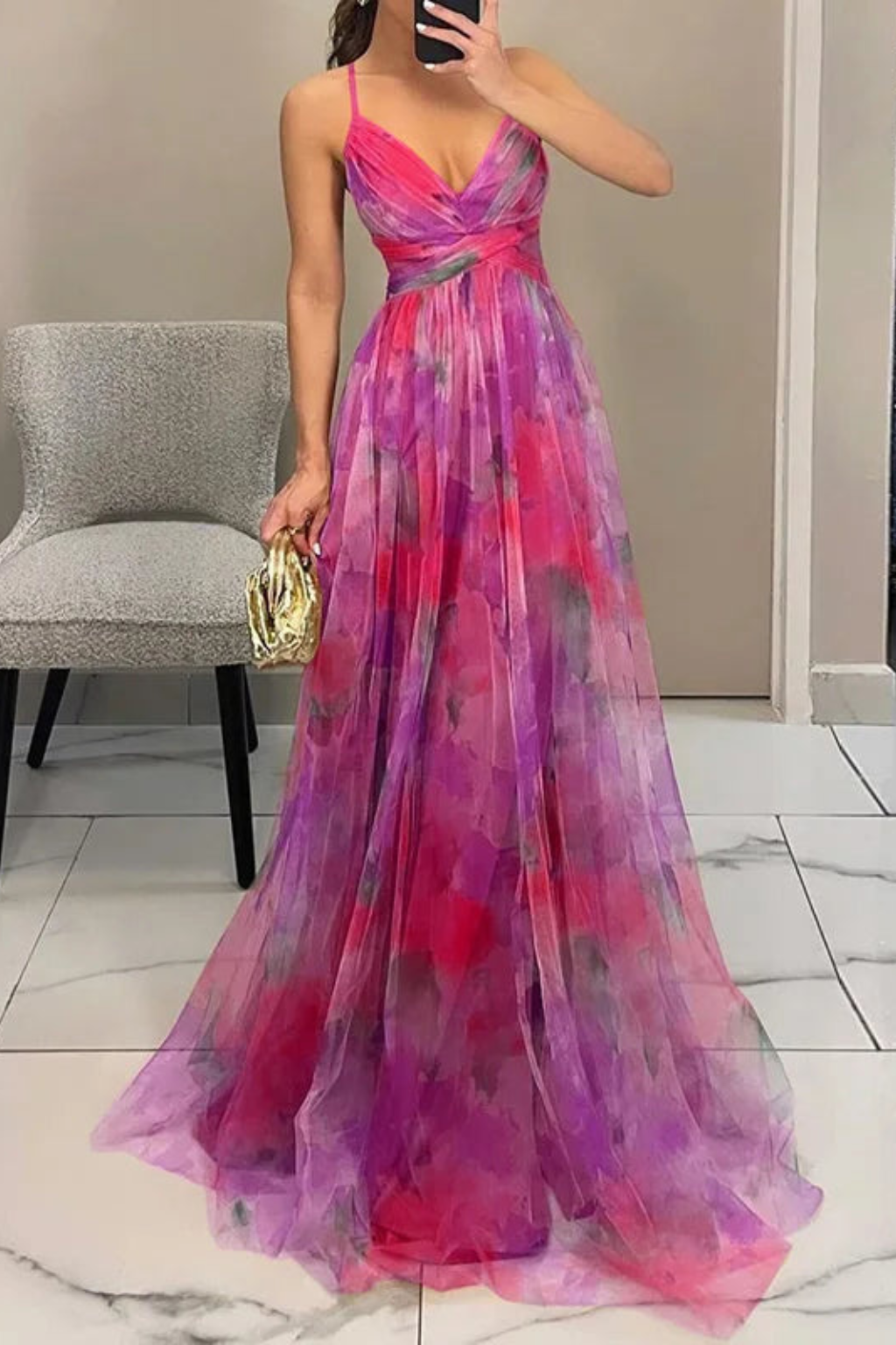 Sofie™ | Vakker maxikjole med blomstertrykk