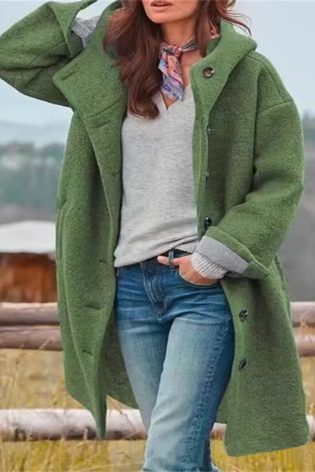 Solveig™ | Varm vinterjakke med hette