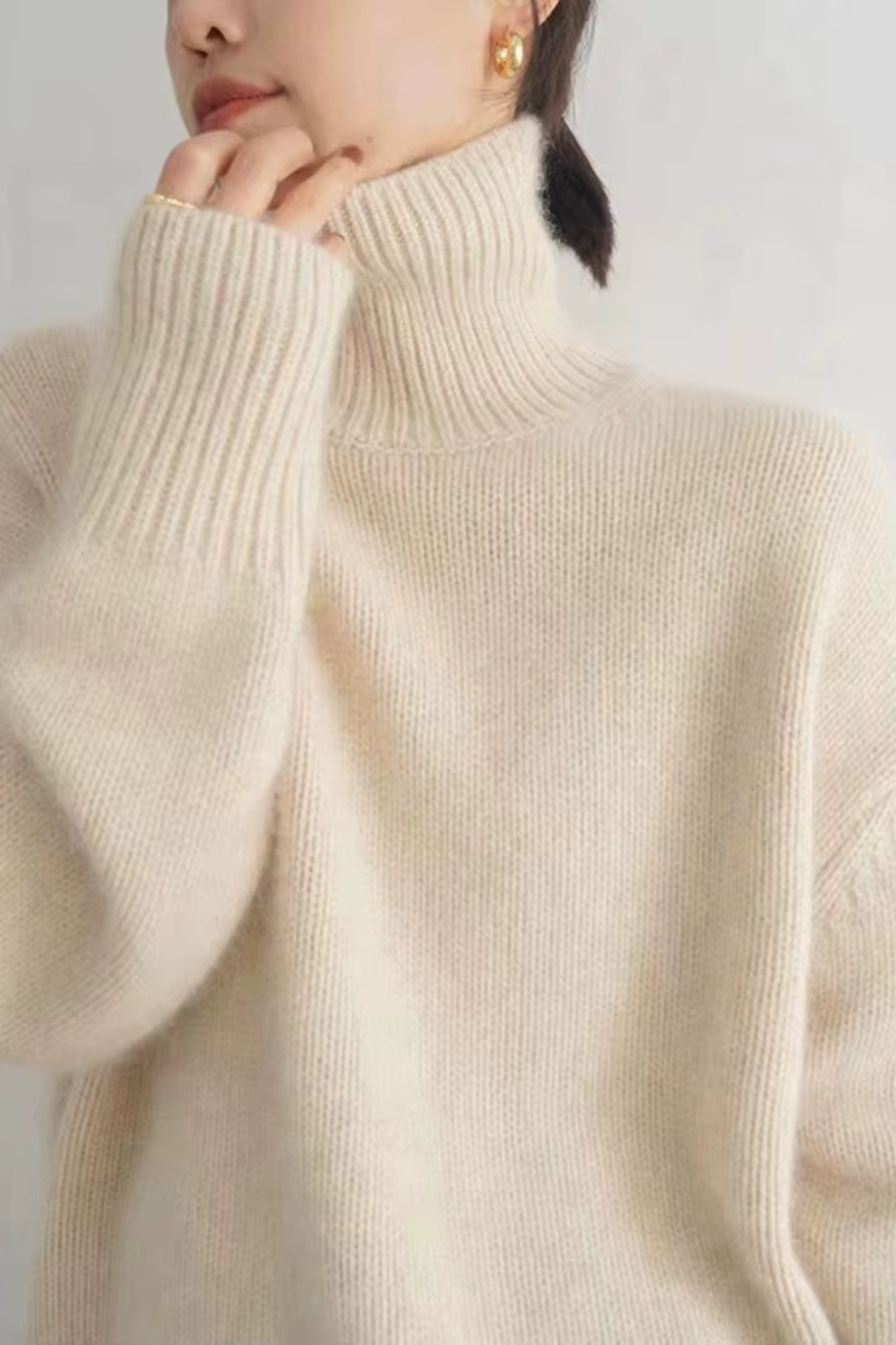 Sigrid™ | Varm høyhalset genser i merinoull