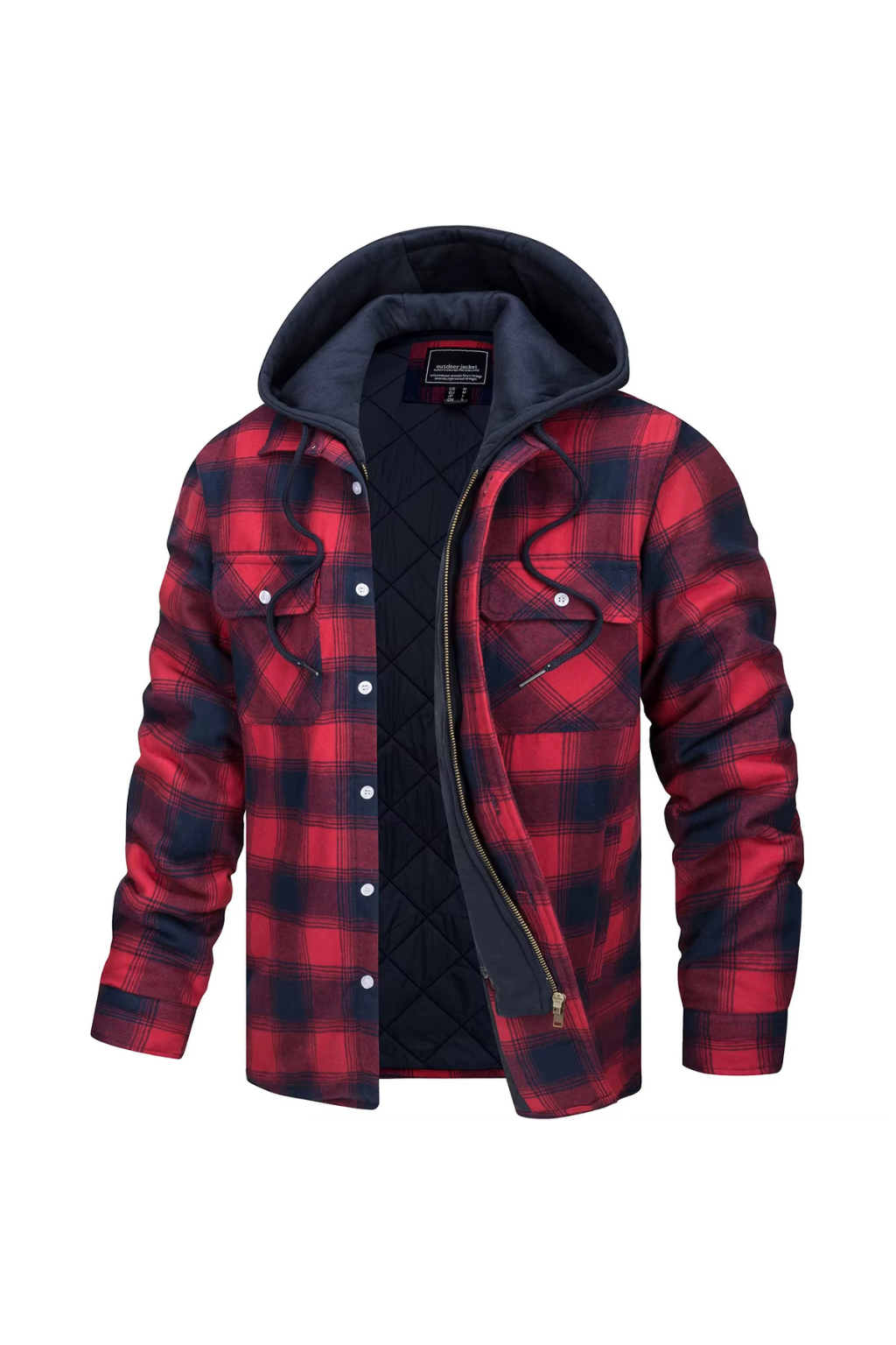 Sindre™ | Flanell vinterjakke med hette