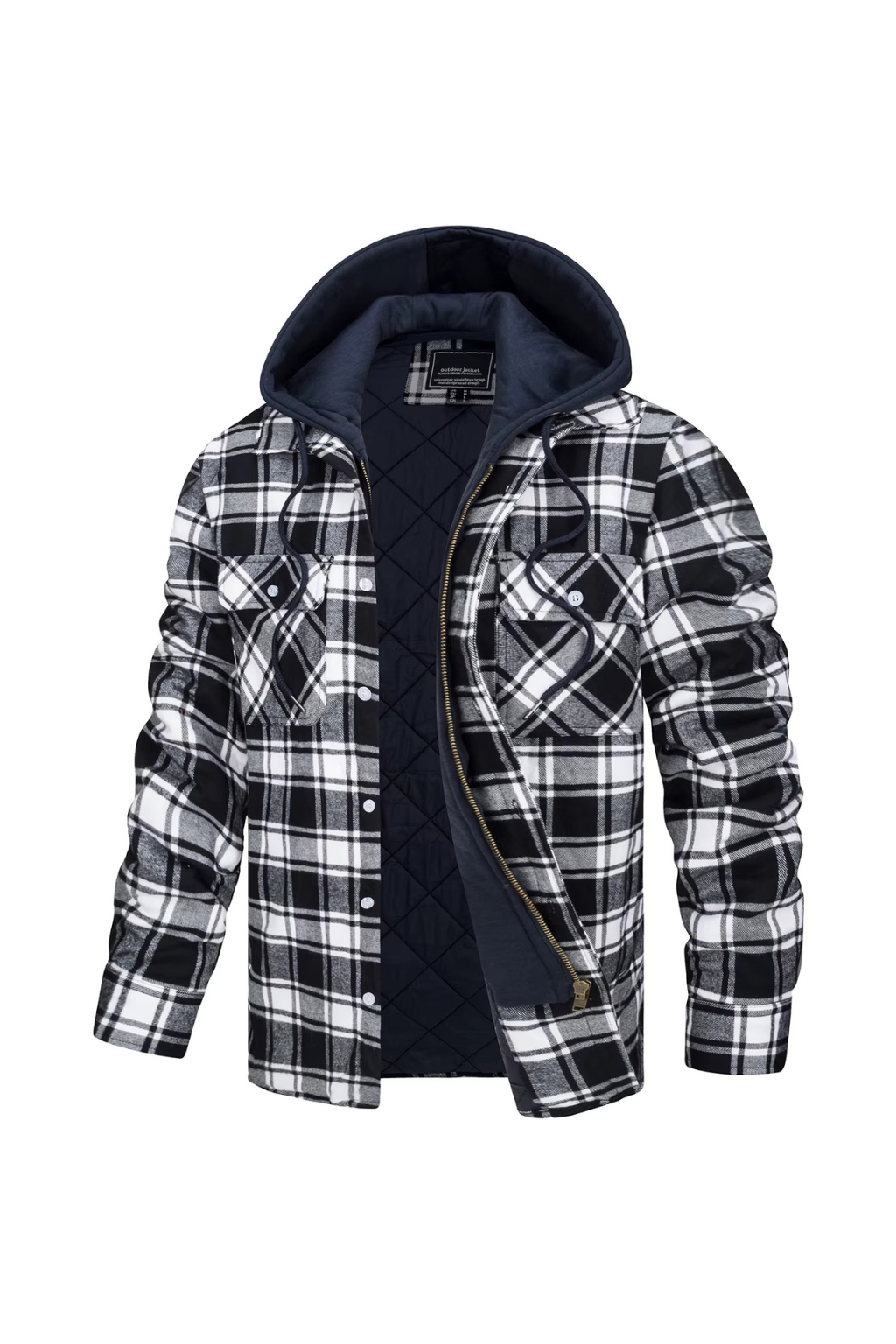 Sindre™ | Flanell vinterjakke med hette