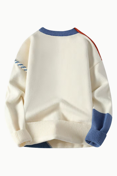 Mikkel™ | Patchwork strikkegenser