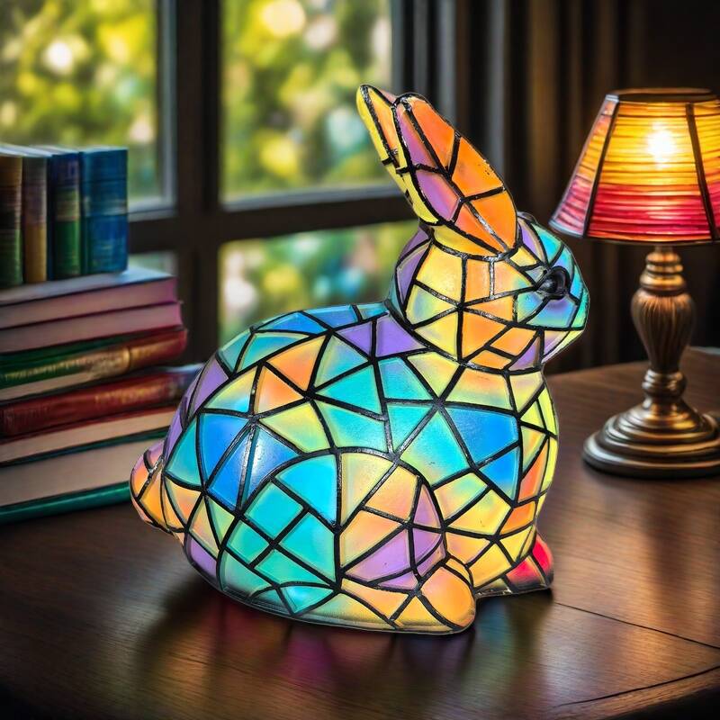 Lapinou – Magisk fargerik kaninlampe i glass