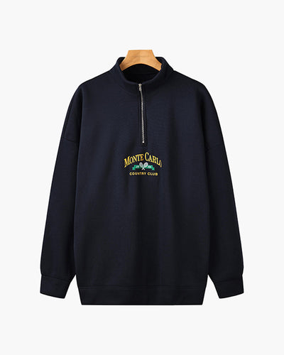 Sigurd™ | Monte Carlo vintage genser med kvart glidelås