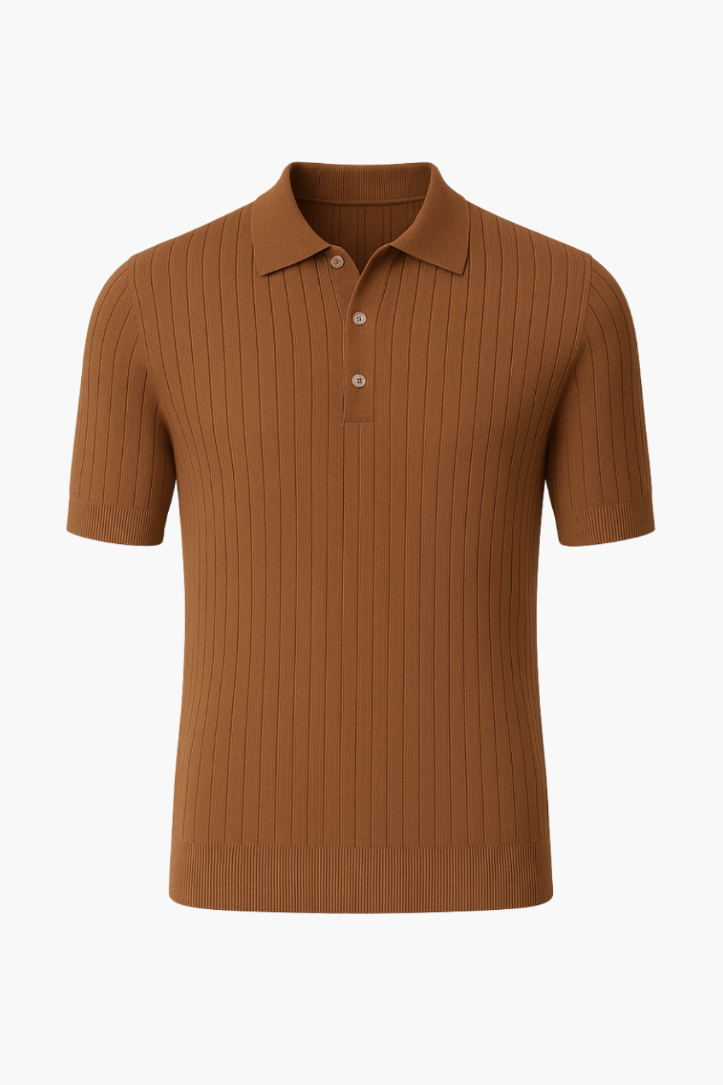 Jonas™ | Strikket poloskjorte med korte ermer