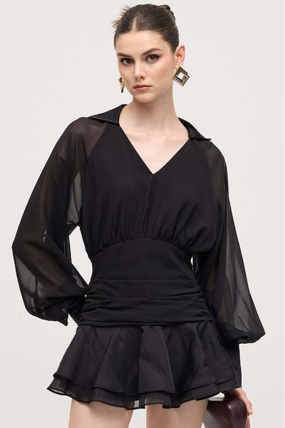Liv™ | Elegant minikjole med statement-ermer
