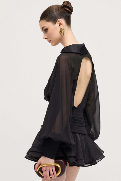 Liv™ | Elegant minikjole med statement-ermer